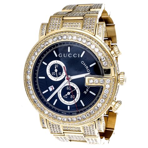 gucci watch with diamond bezel|men's diamond gucci watch diamonds.